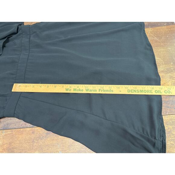 Women's Miami Black Dress Off The Shoulder Sleeves Lace Detail & Chiffon Large - Picture 9 of 11